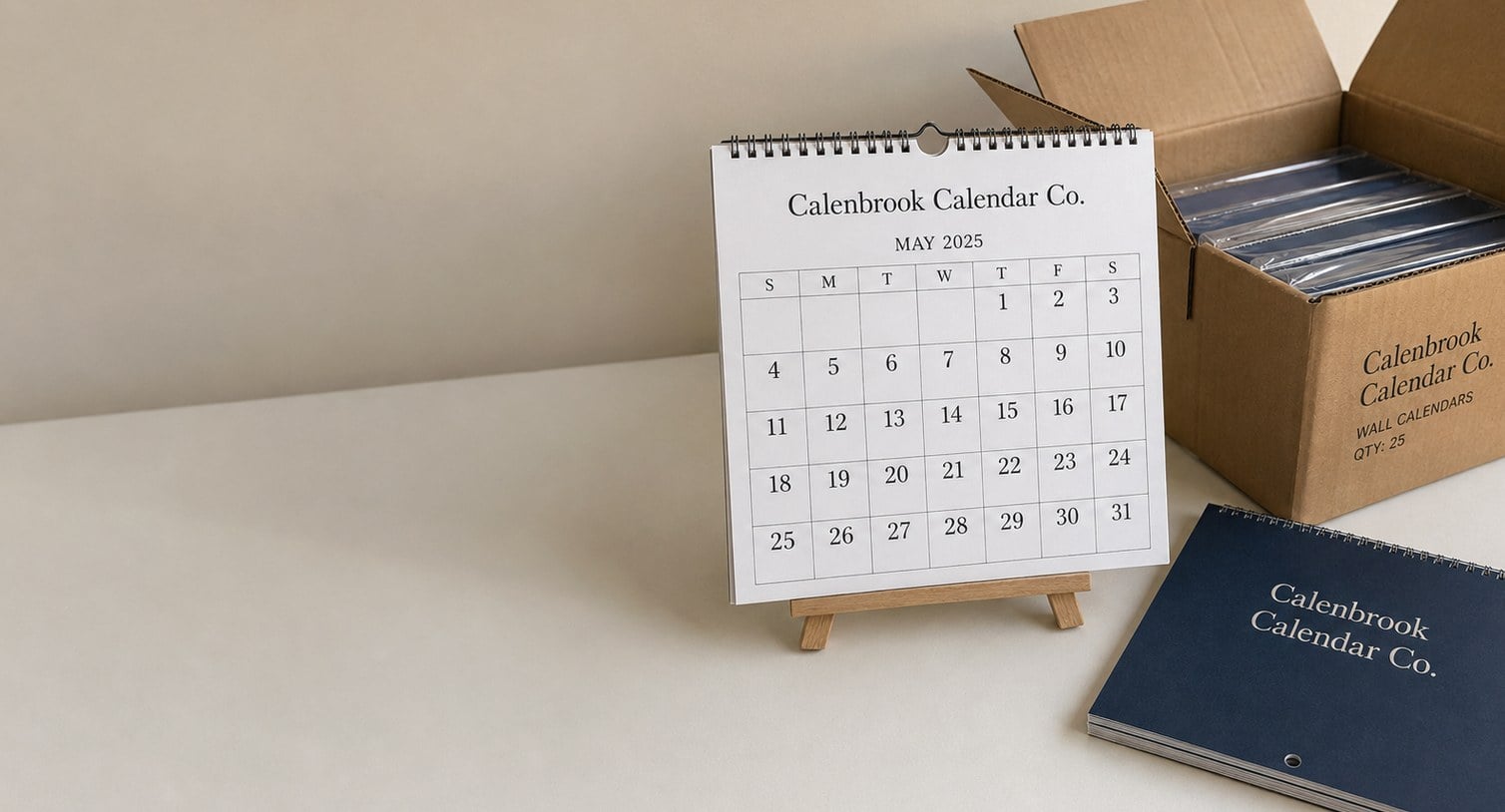 Custom printed wall calendars with logo