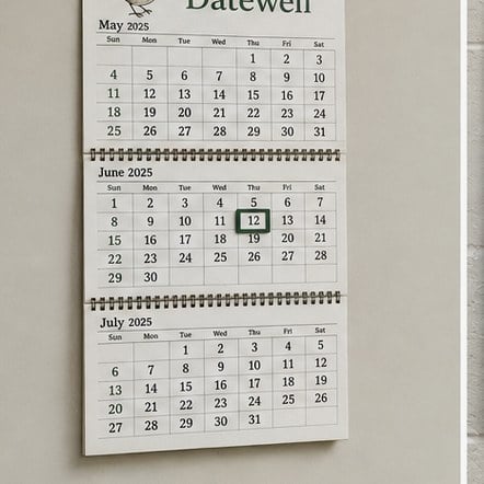 Quarterly Three-Month Wall Calendars with custom branding